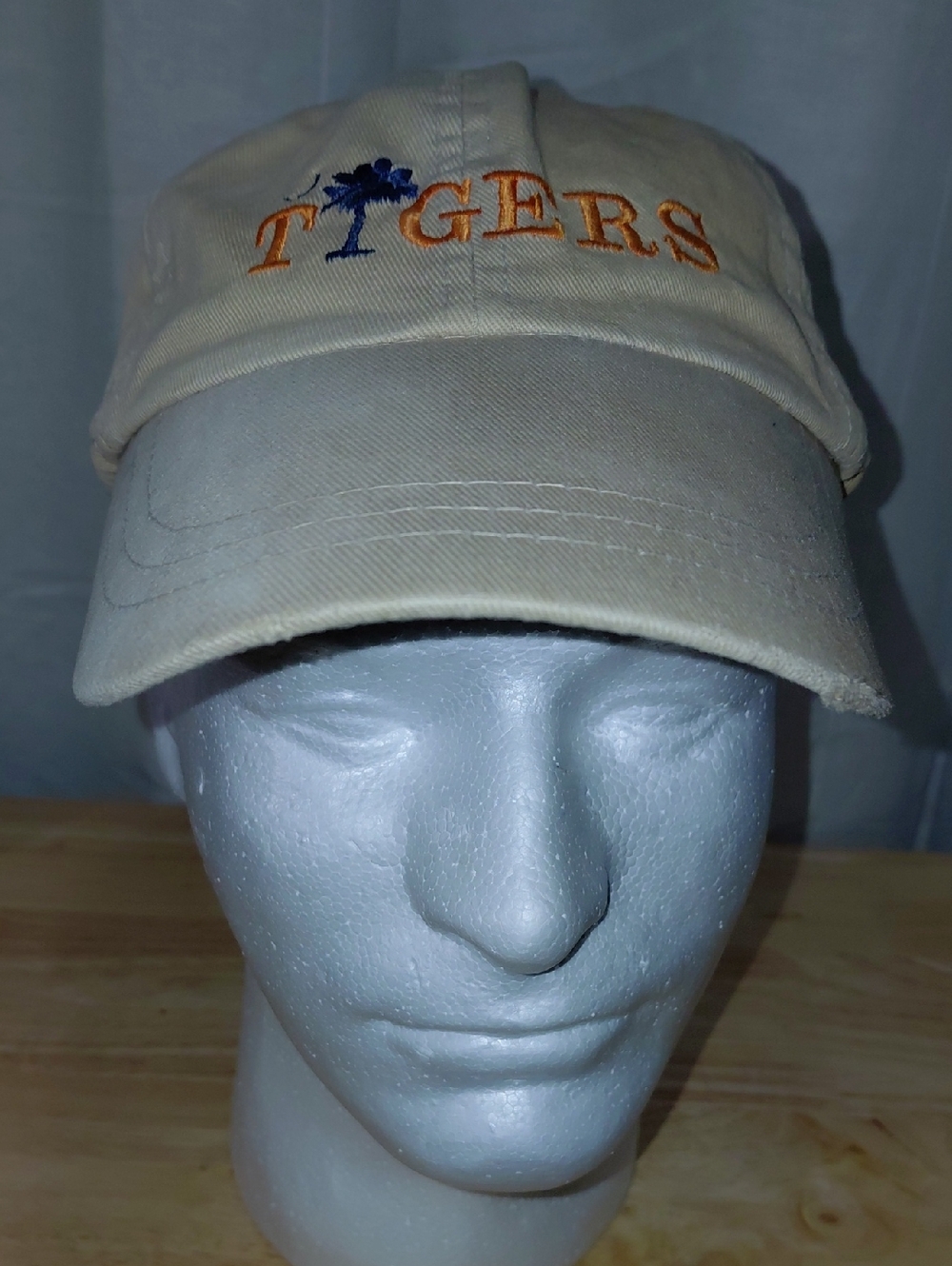 Beige Tigers Embroidered Baseball Cap